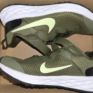 Kids Nike Revolution Olive Green Sneakers